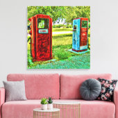  Gas Pomp Fotografie Canvas (Insitu (Woonkamer))