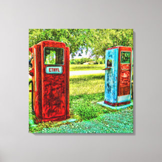  Gas Pomp Fotografie Canvas Afdruk