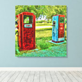  Gas Pomp Fotografie Canvas Afdruk (Insitu (Houten vloer))