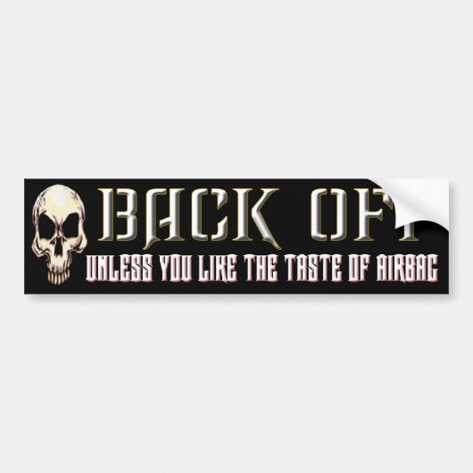Gas terug bumpersticker (Voorkant)