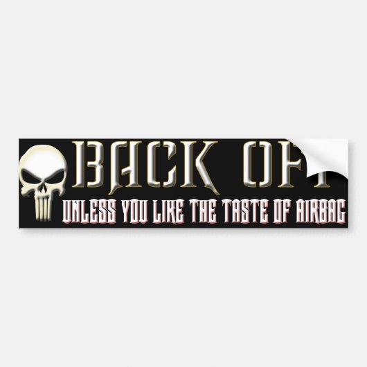 Gas terug bumpersticker (Voorkant)