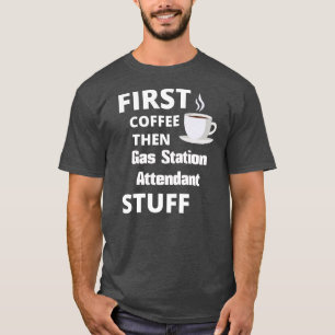 Gascentrale, eerste koffie, dan werk je t-shirt