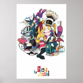 Gashi-gashi's originele personages. poster