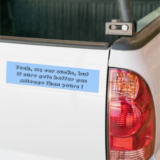 Gaskilometers Bumpersticker (Op Truck)