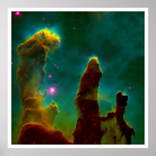 Gasleidingen in de Eagle Nebula (M16) Poster (Voorkant)