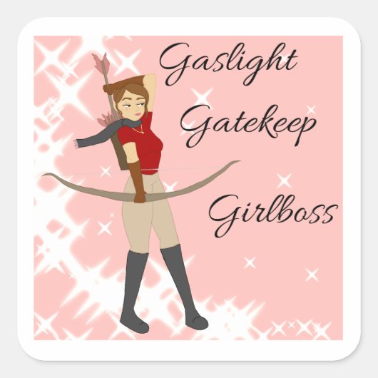 Gaslicht, Gatekeeping, Girlboss Sticker (Voorkant)