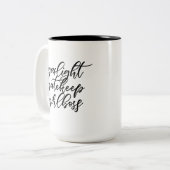 Gaslight, Gatekeep, Girlbaas Cup Tweekleurige Koffiemok (Voorkant links)