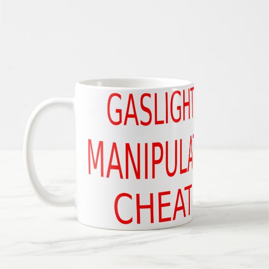 Gaslight Manipulate Cheat Football Jersey Koffiemok (Links)