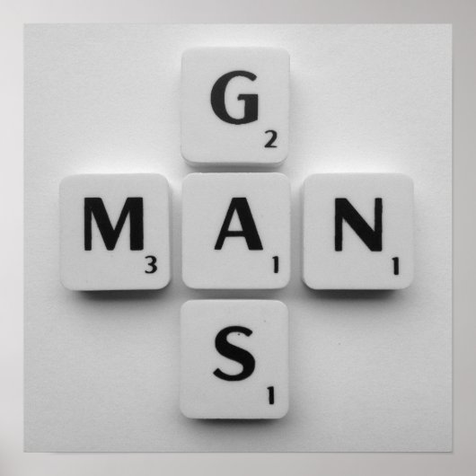 GasMan Poster B/W (Voorkant)