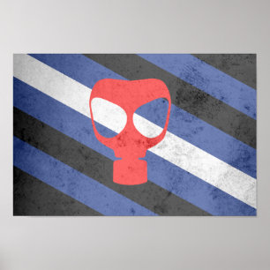 GASMASK PROUDHEIDSVLAG POSTER