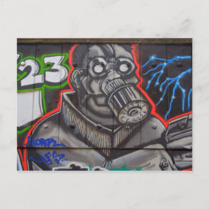Gasmasker Briefkaart