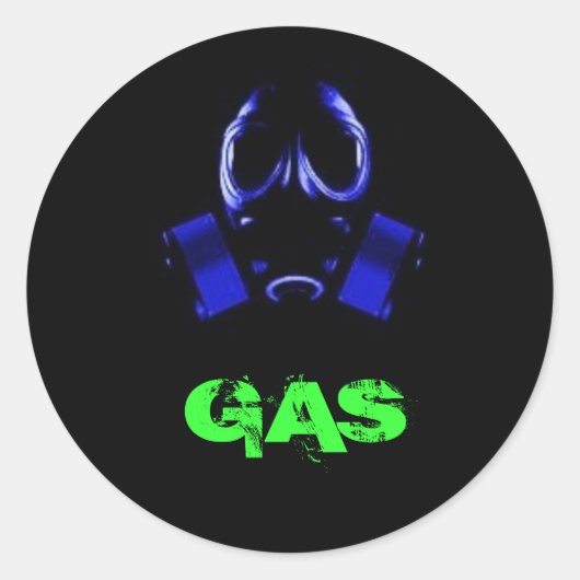 gasmasker, GAS Ronde Sticker (Voorkant)
