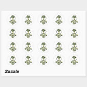 Gasmasker Green Camo Ronde Sticker (Vel)
