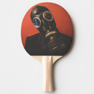 GASMASKER PINGPONGBAT TAFELTENNISBATJE