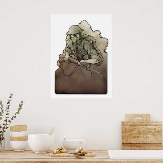 Gasmasker Poster (Keuken)