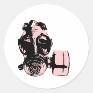 Gasmasker Ronde Sticker