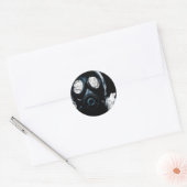 gasmasker ronde sticker (Envelop)