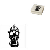 Gasmasker Rubberstempel (Gestempeld)