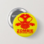 Gasmasker Zombie Respons Team 2 # Ronde Button 5,7 Cm (Voorkant /achterkant)
