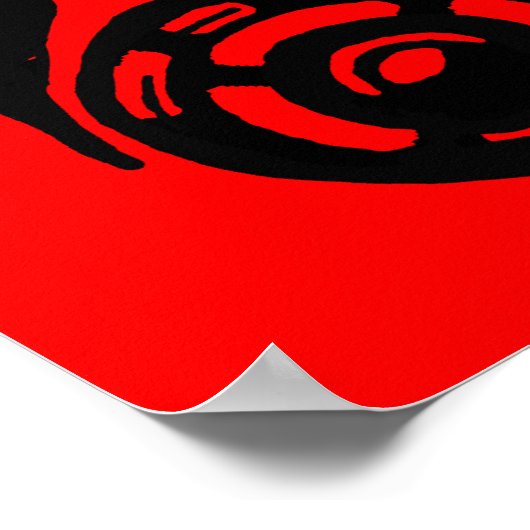 Gasmaskerlak grafisch potlood Poster (Hoek)