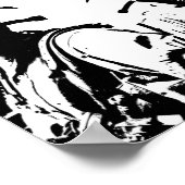 Gasmaskers in zwart poster (Hoek)