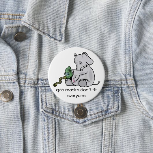 Gasmaskers Olifant Button (In situ)