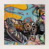 Gasmaskers voor iedereen! legpuzzel (Horizontaal)