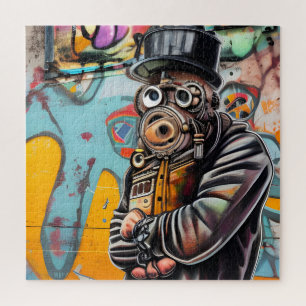 Gasmaskers voor iedereen! legpuzzel