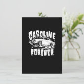 Gasoline Forever Funny Gas Cars T - shirts Kaart (Staand voorkant)