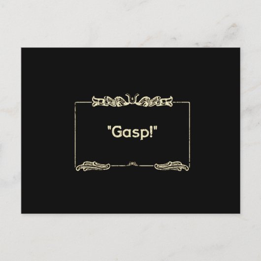 Gasp! Silent Films Briefkaart (Voorkant)