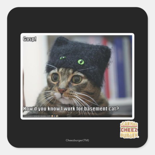 Gasp! Vierkante Sticker (Voorkant)