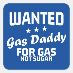 Gaspapa wilde geen suagar-teken vierkante sticker