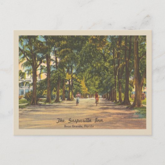  `Gasparilla Boca Grande Inn en Fietsers Briefkaart (Voorkant)