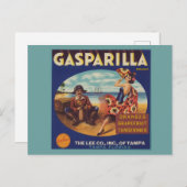 Gasparilla Florida Citrus Label Briefkaart (Voorkant / Achterkant)