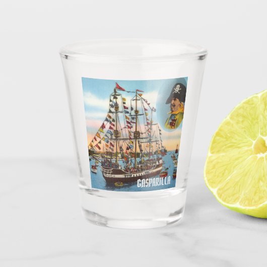  Gasparilla Piratenschip Tampa Shot Glas (Voorkant)
