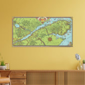 Gaspe Peninsula, Canada Map Canvas Afdruk (Insitu (Woonkamer))