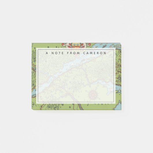 Gaspe Peninsula, Canada Map Post-it® Notes (Voorkant)
