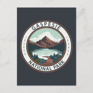 Gaspésie Nationaal Park Canada Badge Briefkaart