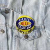  gaspomp Dixie-olie Gasoline warmloopera Ronde Button 7,6 Cm (In situ)