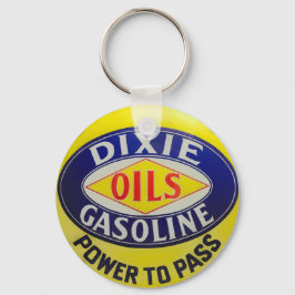  gaspomp Dixie-olie Gasoline warmloopera Sleutelhanger