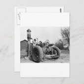  gaspomp op het Boerderij, 1940 Briefkaart (Voorkant / Achterkant)