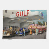 Gasstation - De grote amerikaanse reis 1939 Theedoek (Horizontaal)