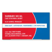 Gasstation Magnetisch Visitekaartje (Voorkant)