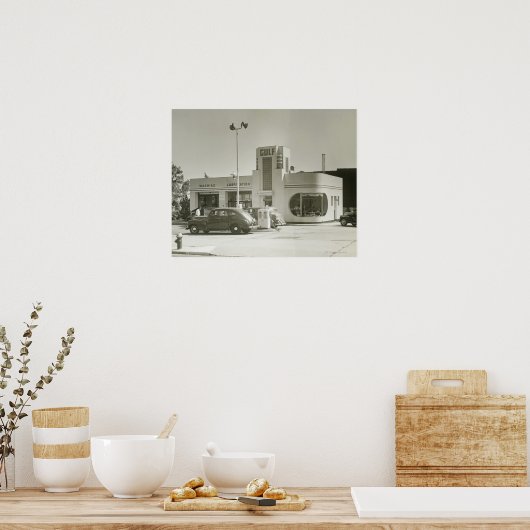 Gasstation Poster (Keuken)