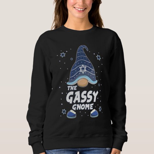Gassy Gnome Hanukkah Family Matching for men wome Trui (Voorkant)