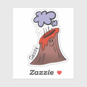 Gassy vulcano sticker