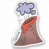 Gassy vulcano sticker (Voorkant)