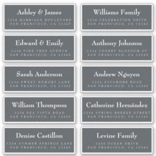 Gast Adresetiketten: BESTEL OP 8" of 6" Sticker