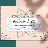 Gast Adresetiketten Toile de Jouy Blue Wedding Sticker