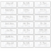 Gast Adresetiketten Toile de Jouy Blue Wedding Sticker (Voorkant)